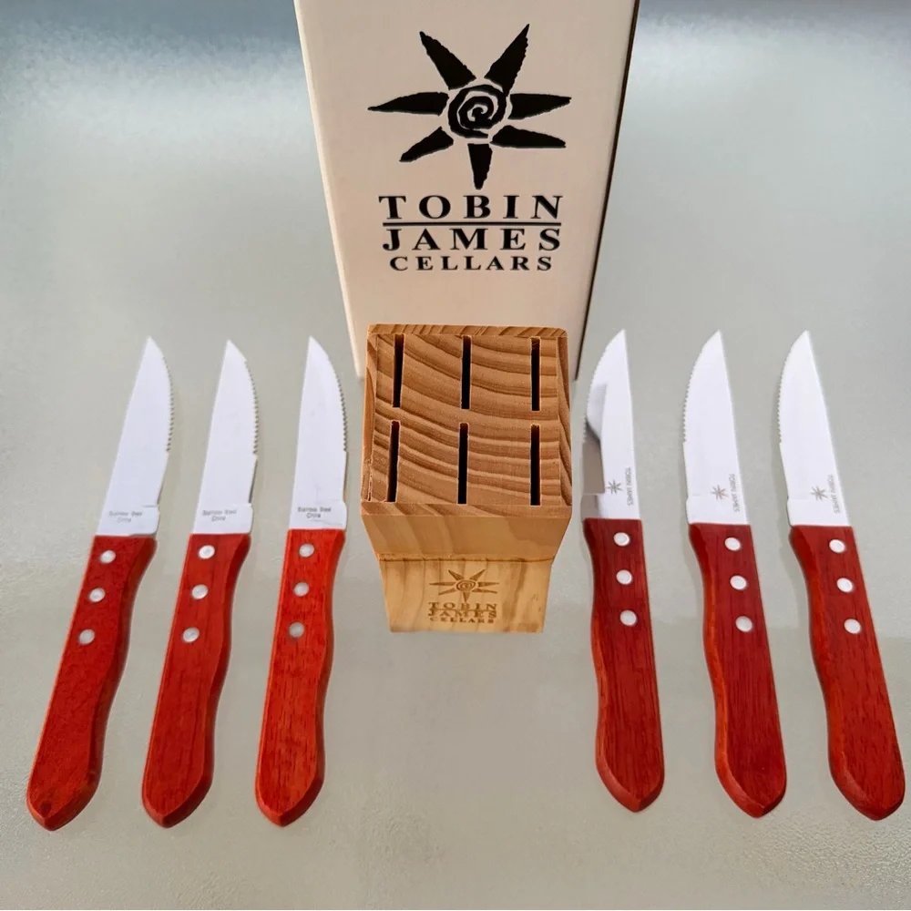 Tobin James Cellars Logo Steak Knife Set - Picture 4 of 5